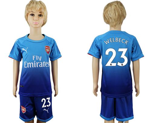 Arsenal #23 Welbeck Away Kid Soccer Club Jersey - Click Image to Close